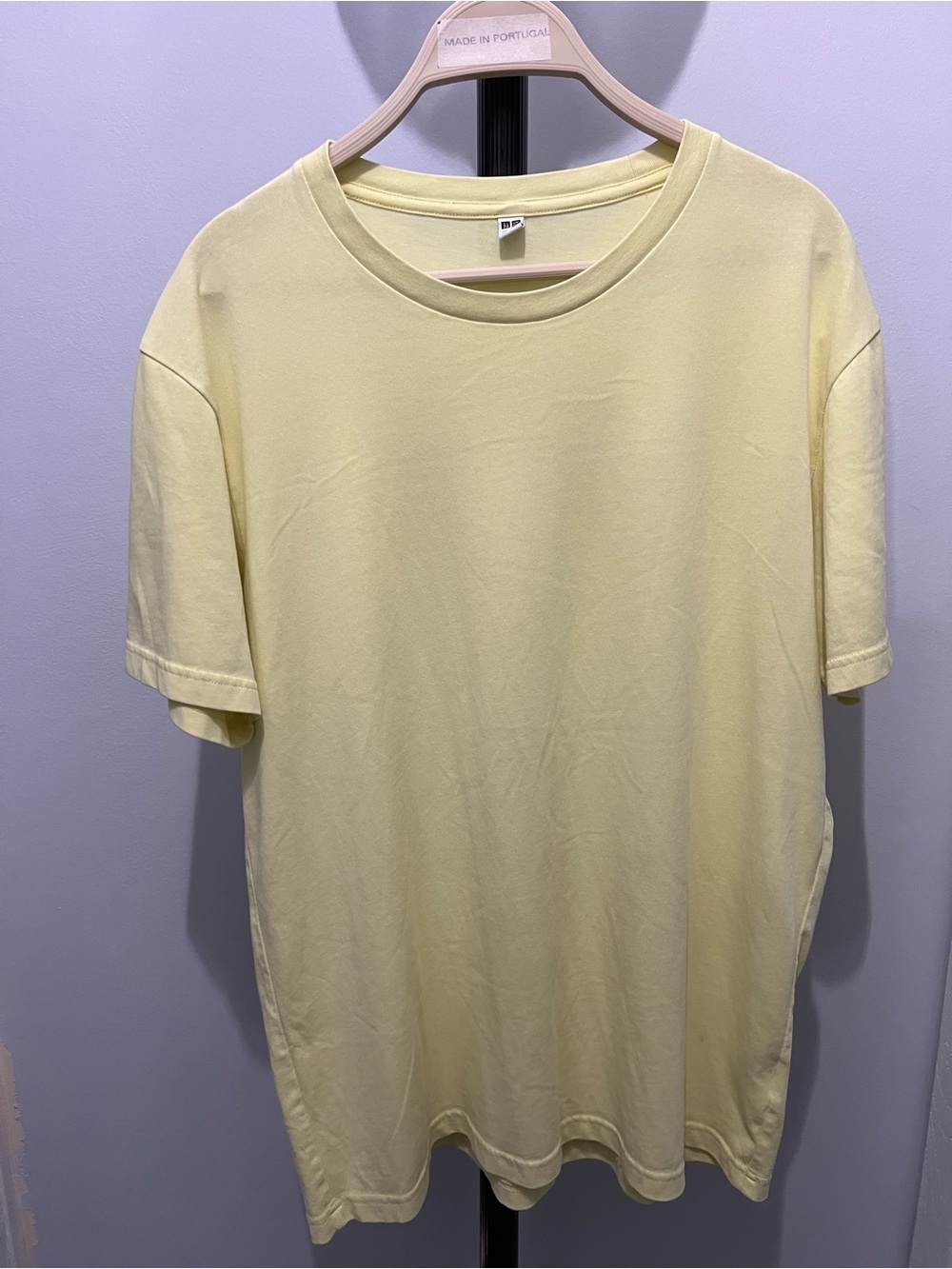 Uniqlo Men's Crew Neck T-Shirt - Pale Yellow